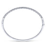 14K White Gold Diamond Bangle - 0.75 ct