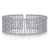 14K White Gold Diamond Bangle - 1.18 ct