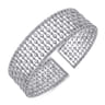 14K White Gold Diamond Bangle - 1.18 ct
