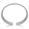 14K White Gold Diamond Bangle - 1.18 ct