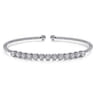 14K White Gold Diamond Bangle - 1 ct