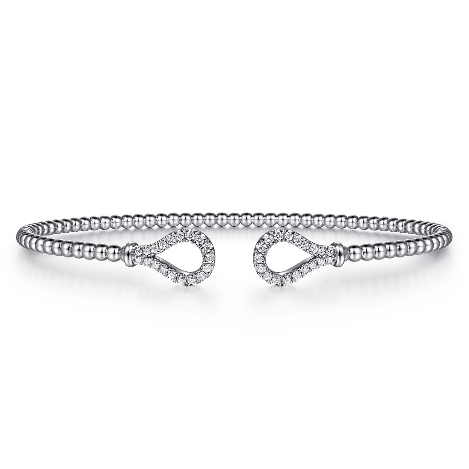 14K White Gold Diamond Bangle - 0.25 ct - Shot 1