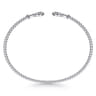 14K White Gold Diamond Bangle - 0.25 ct