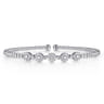14K White Gold Diamond Bangle - 0.4 ct