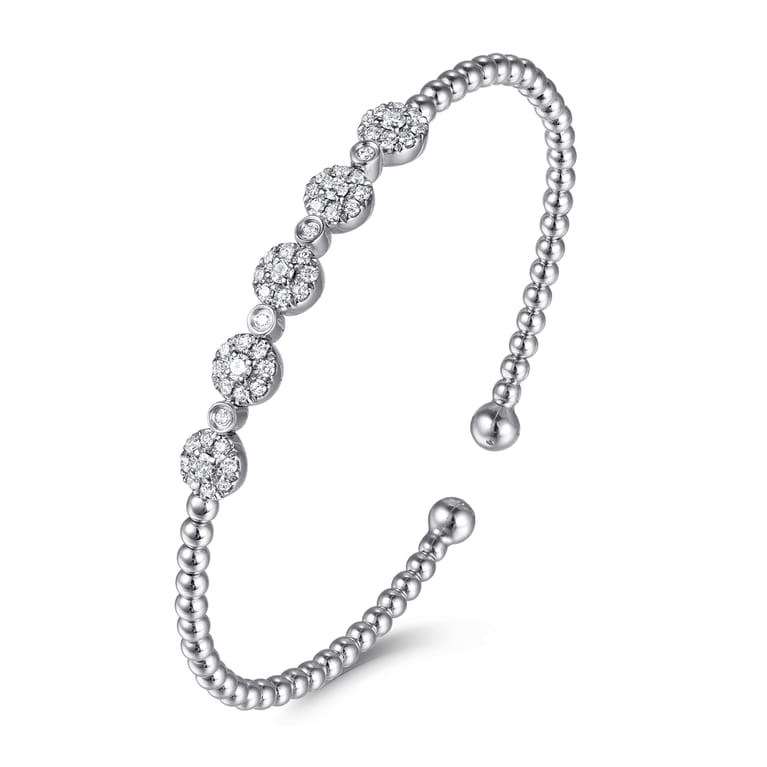 14K White Gold Diamond Bangle - 0.4 ct - Shot 2