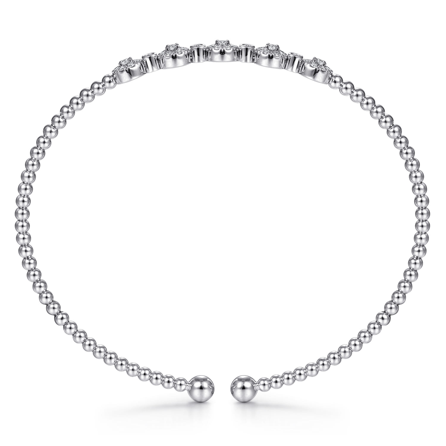 14K White Gold Diamond Bangle - 0.4 ct - Shot 3