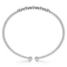 14K White Gold Diamond Bangle - 0.4 ct