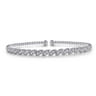 14K White Gold Diamond Bangle - 0.4 ct