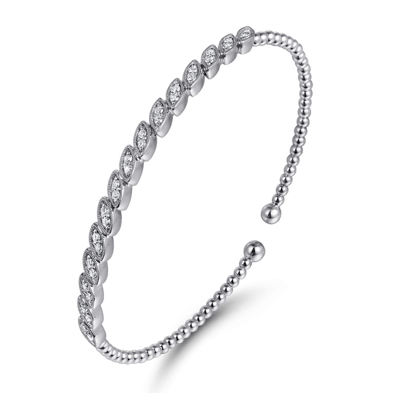 14K White Gold Diamond Bangle - 0.4 ct - Shot 2