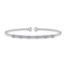 14K White Gold Diamond Bangle - 0.2 ct