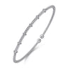 14K White Gold Diamond Bangle - 0.2 ct
