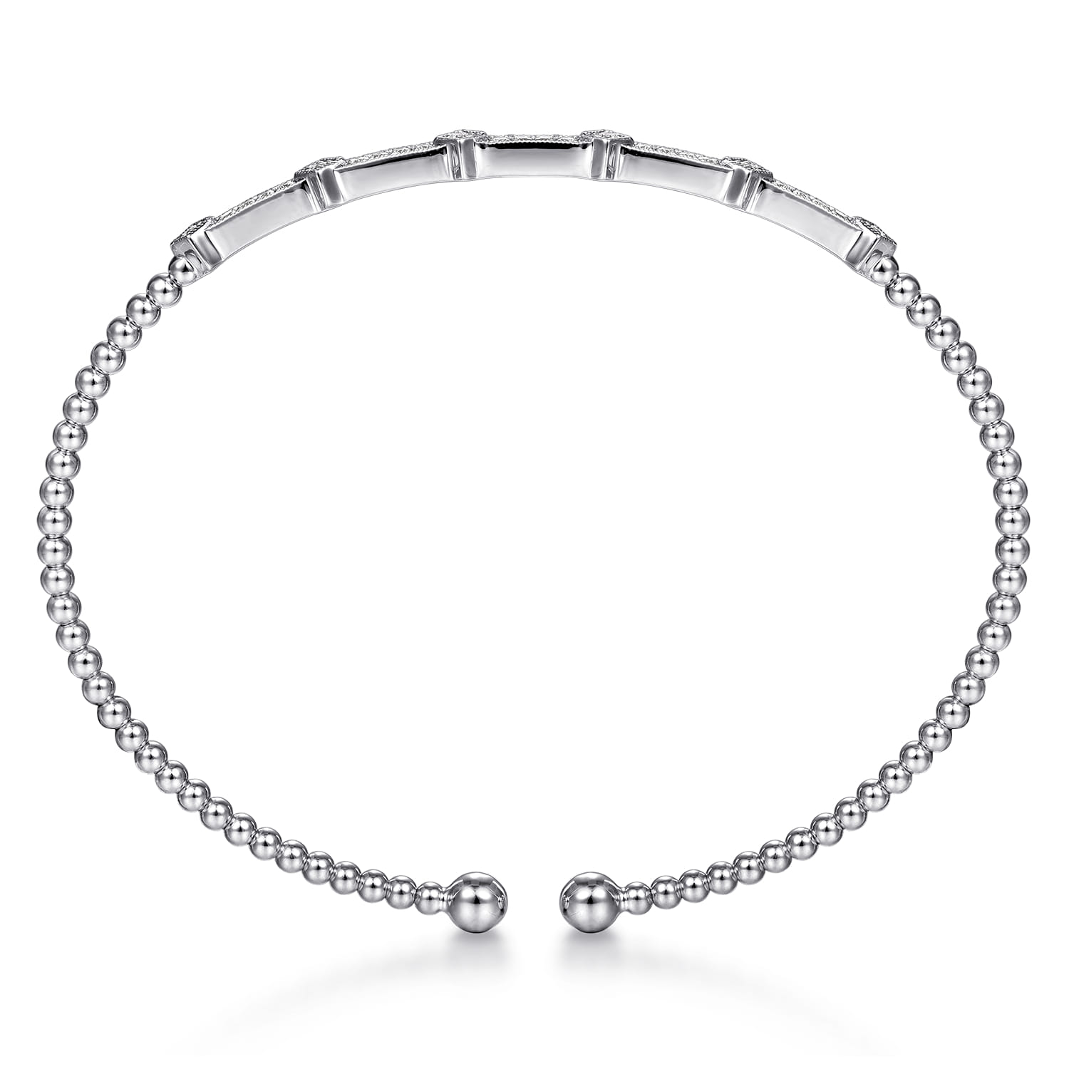 14K White Gold Diamond Bangle - 0.2 ct - Shot 3