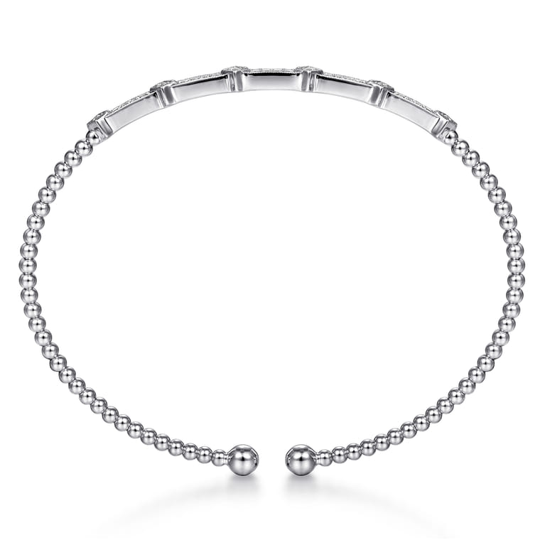 14K White Gold Diamond Bangle - 0.2 ct - Shot 3