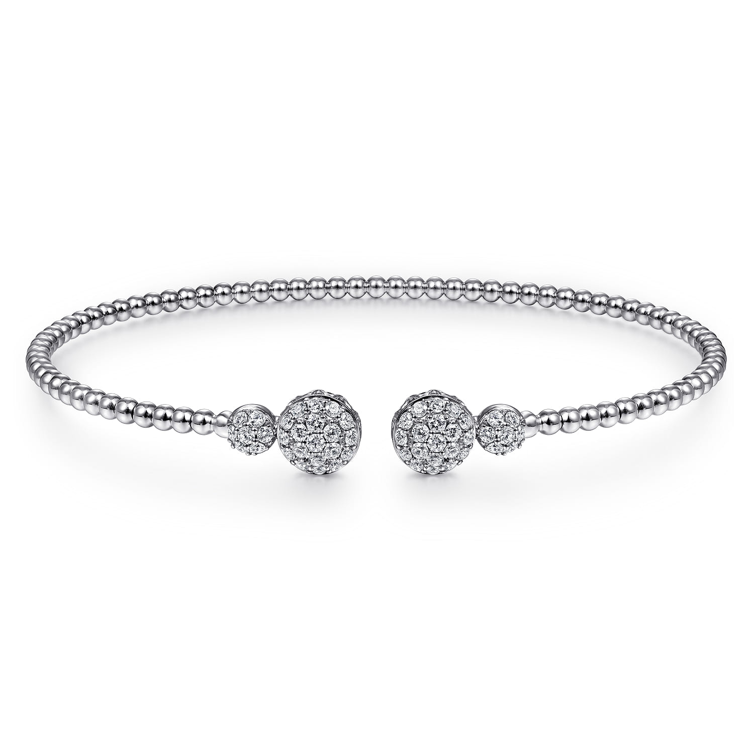 14K White Gold Diamond Bangle - 0.5 ct - Shot 1