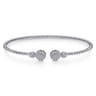 14K White Gold Diamond Bangle - 0.5 ct