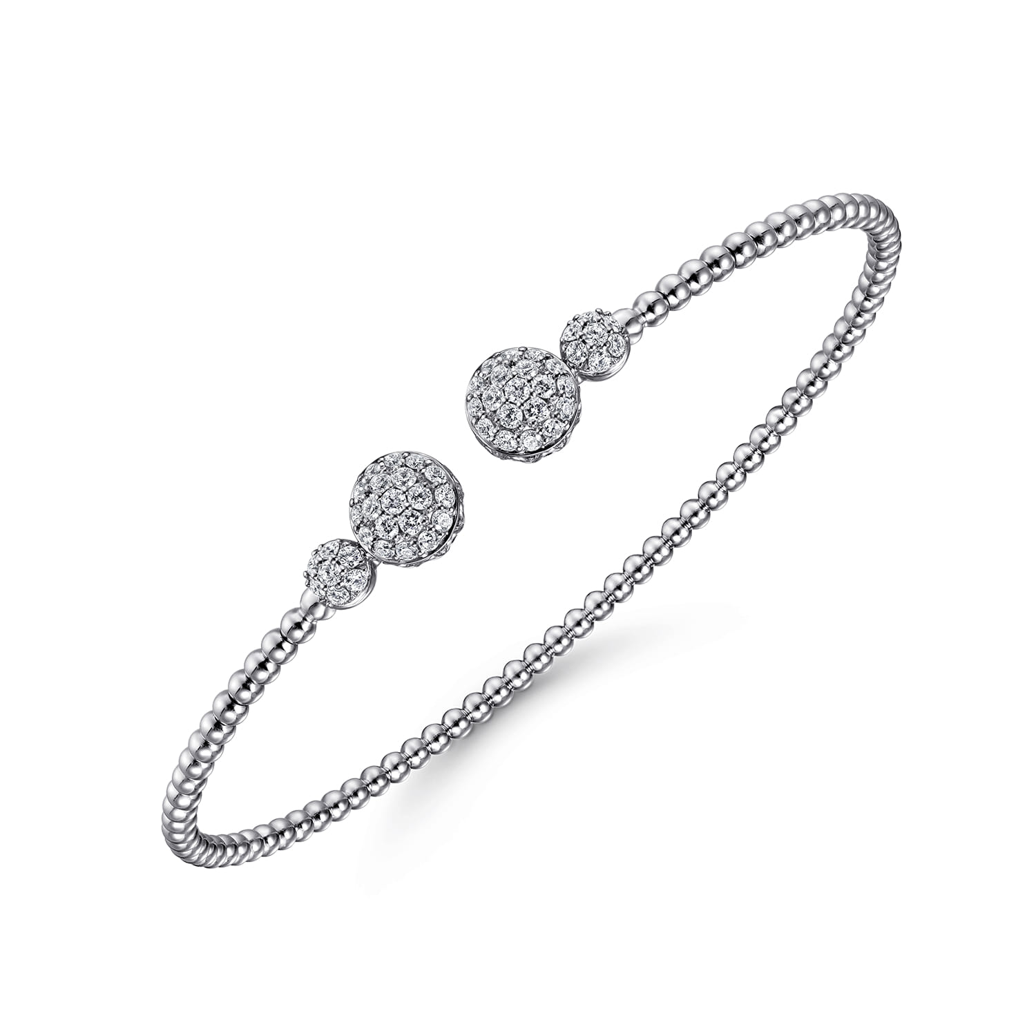 14K White Gold Diamond Bangle - 0.5 ct - Shot 2
