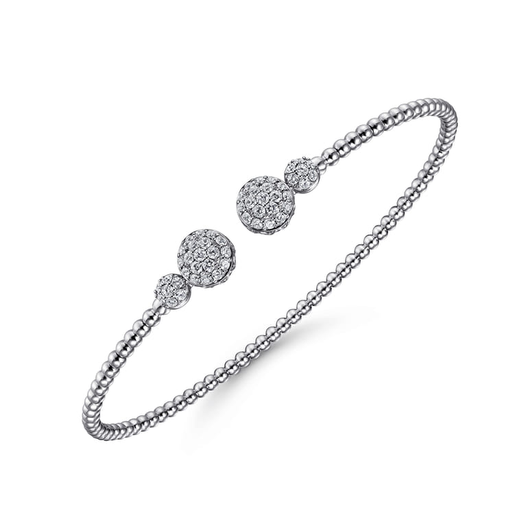 14K White Gold Diamond Bangle - 0.5 ct - Shot 2