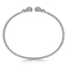 14K White Gold Diamond Bangle - 0.5 ct