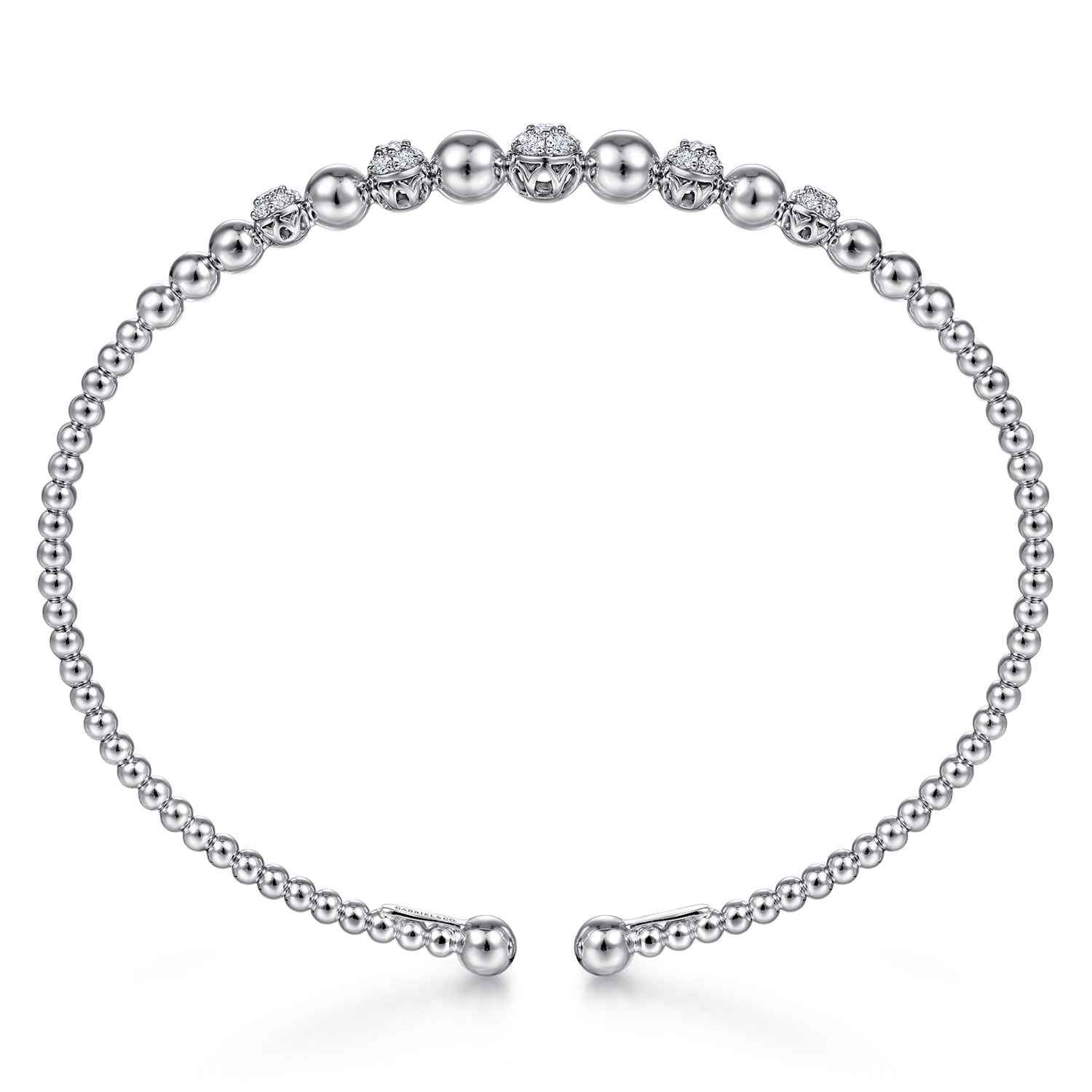 14K White Gold Diamond Bangle - 0.35 ct - Shot 3