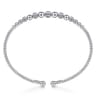 14K White Gold Diamond Bangle - 0.35 ct