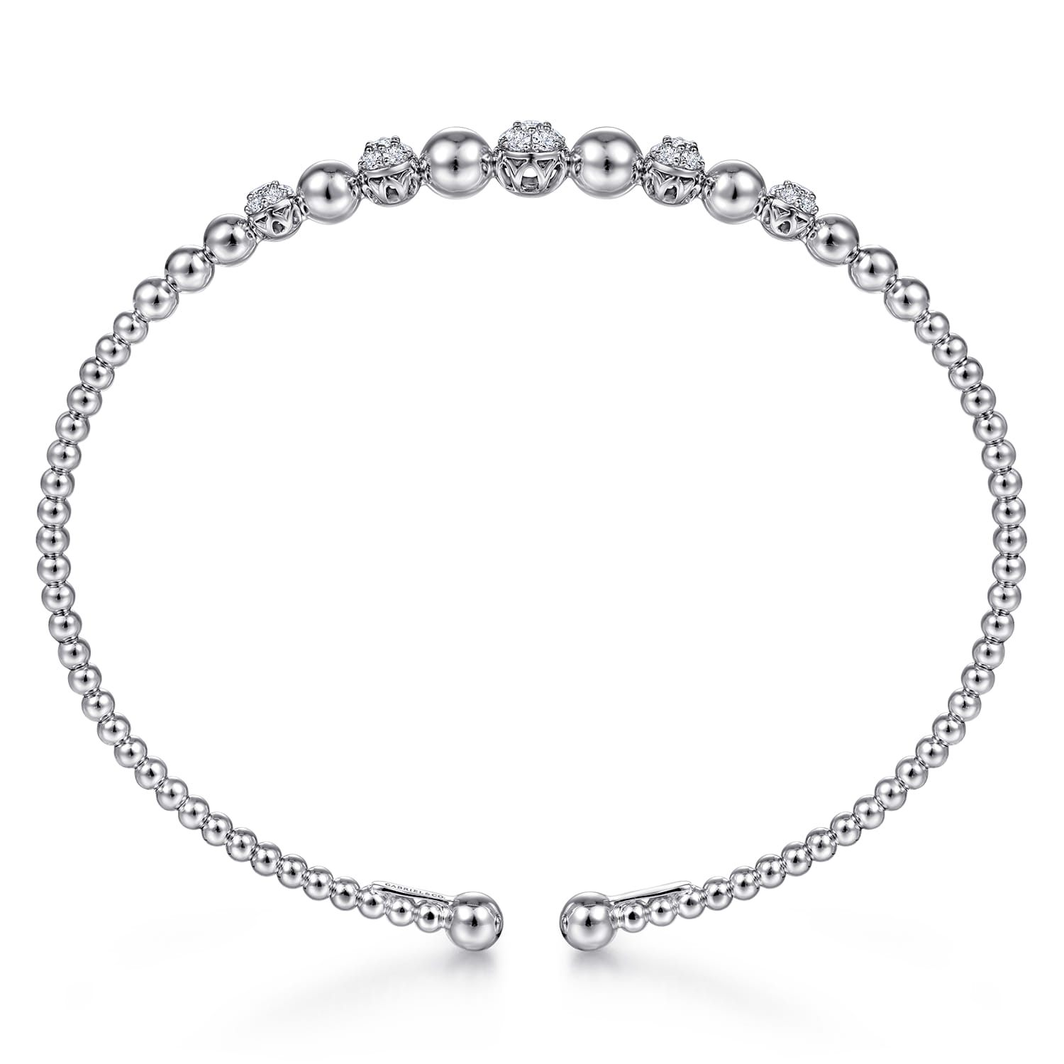 14K White Gold Diamond Bangle - 0.35 ct - Shot 3