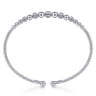 14K White Gold Diamond Bangle - 0.35 ct