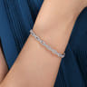 14K White Gold Diamond Bangle - 1.4 ct