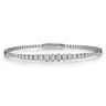 14K White Gold Diamond Bangle - 1 ct