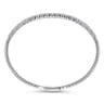 14K White Gold Diamond Bangle - 1 ct