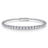 14K White Gold Diamond Bangle - 2.05 ct