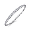 14K White Gold Diamond Bangle - 2.05 ct