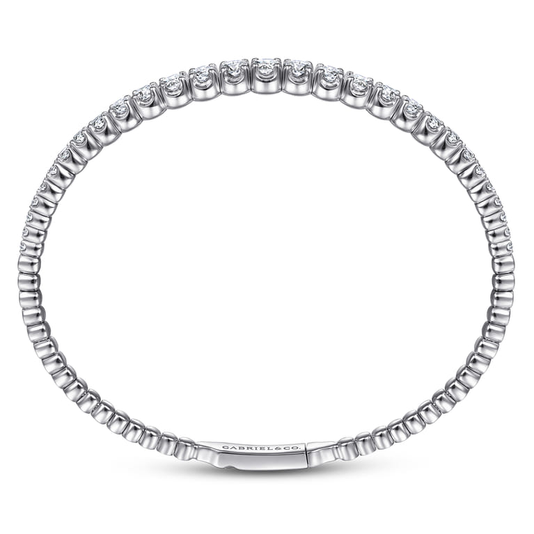 14K White Gold Diamond Bangle - 2.05 ct - Shot 3