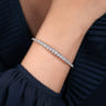 14K White Gold Diamond Bangle - 2.05 ct