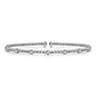 14K White Gold Diamond Bangle - 0.21 ct