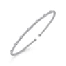 14K White Gold Diamond Bangle - 0.21 ct