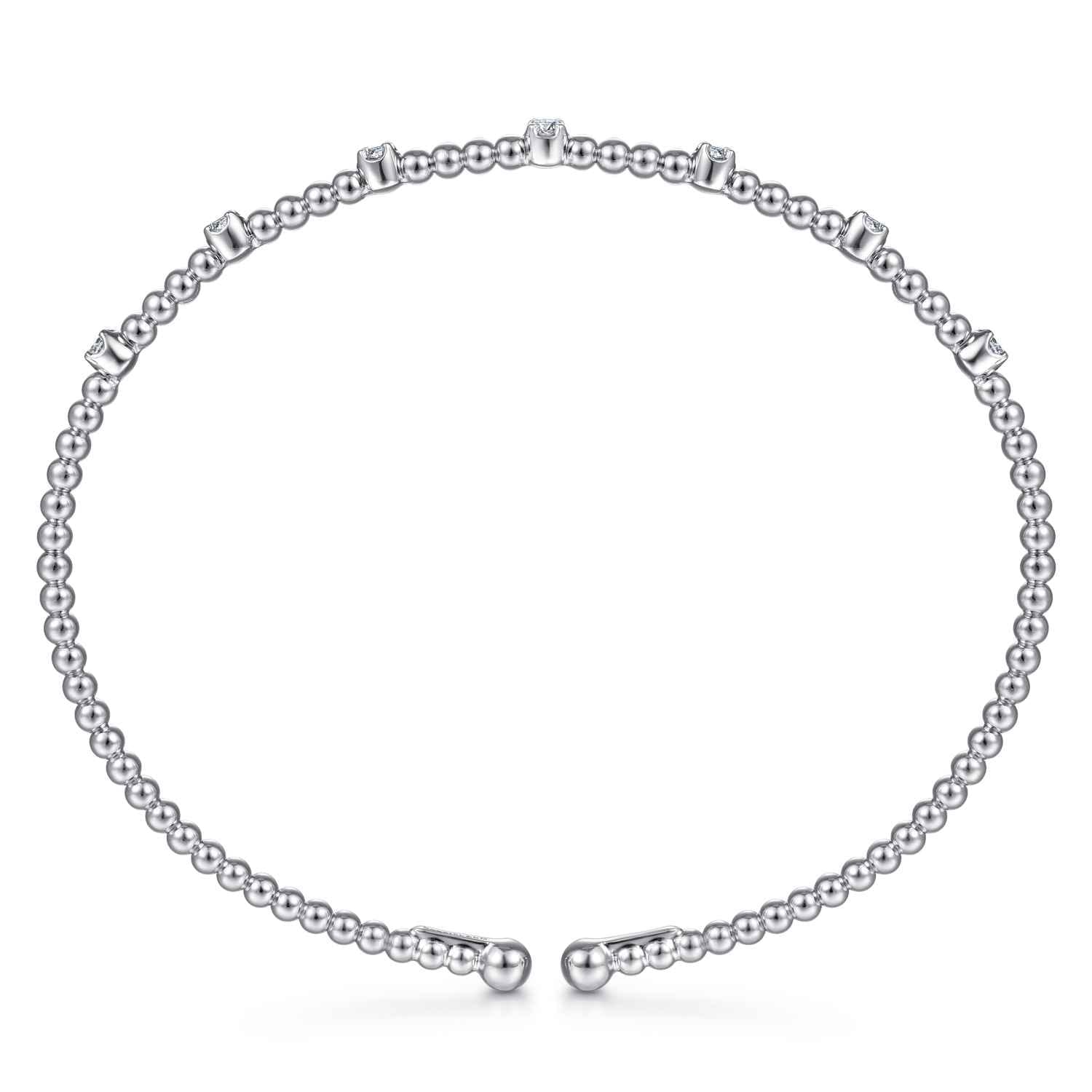 14K White Gold Diamond Bangle - 0.21 ct - Shot 3