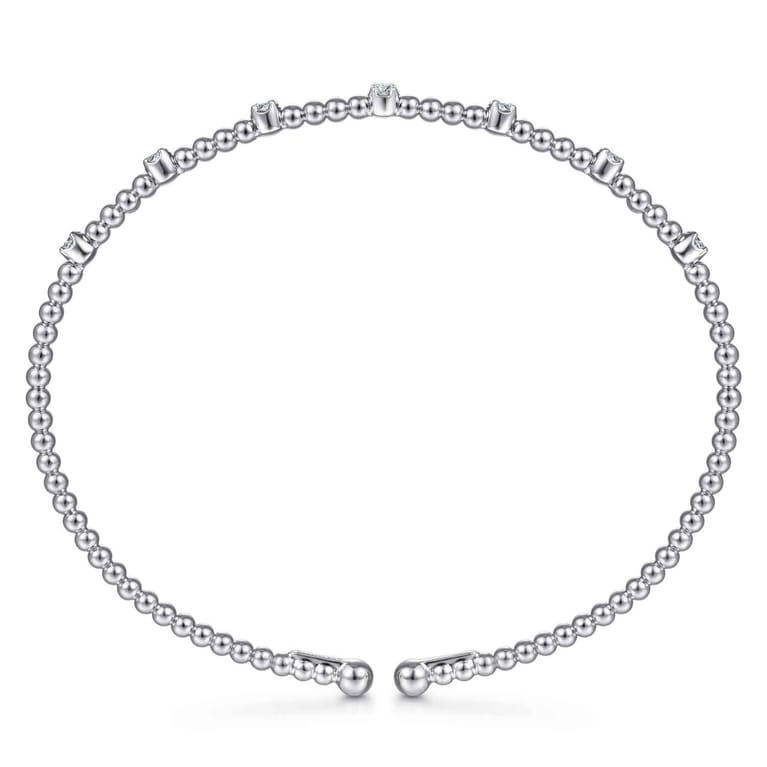 14K White Gold Diamond Bangle - 0.21 ct - Shot 3