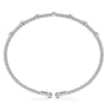 14K White Gold Diamond Bangle - 0.21 ct
