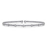 14K White Gold Diamond Bangle - 0.21 ct