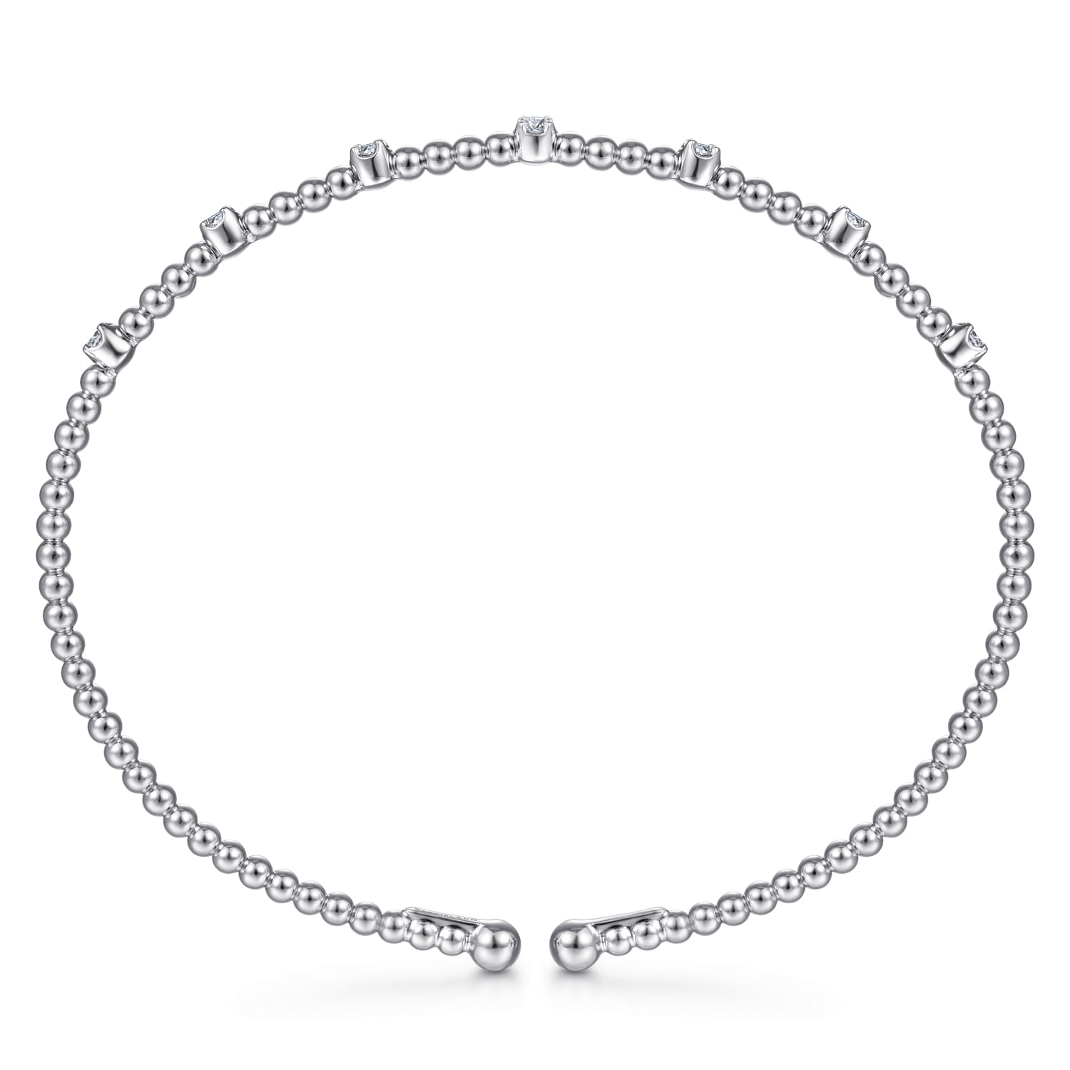 14K White Gold Diamond Bangle - 0.21 ct - Shot 3