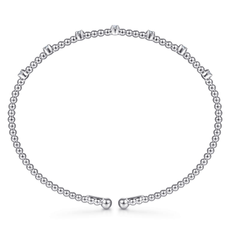 14K White Gold Diamond Bangle - 0.21 ct - Shot 3