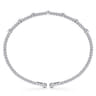 14K White Gold Diamond Bangle - 0.21 ct