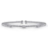 14K White Gold Diamond Bangle - 0.17 ct