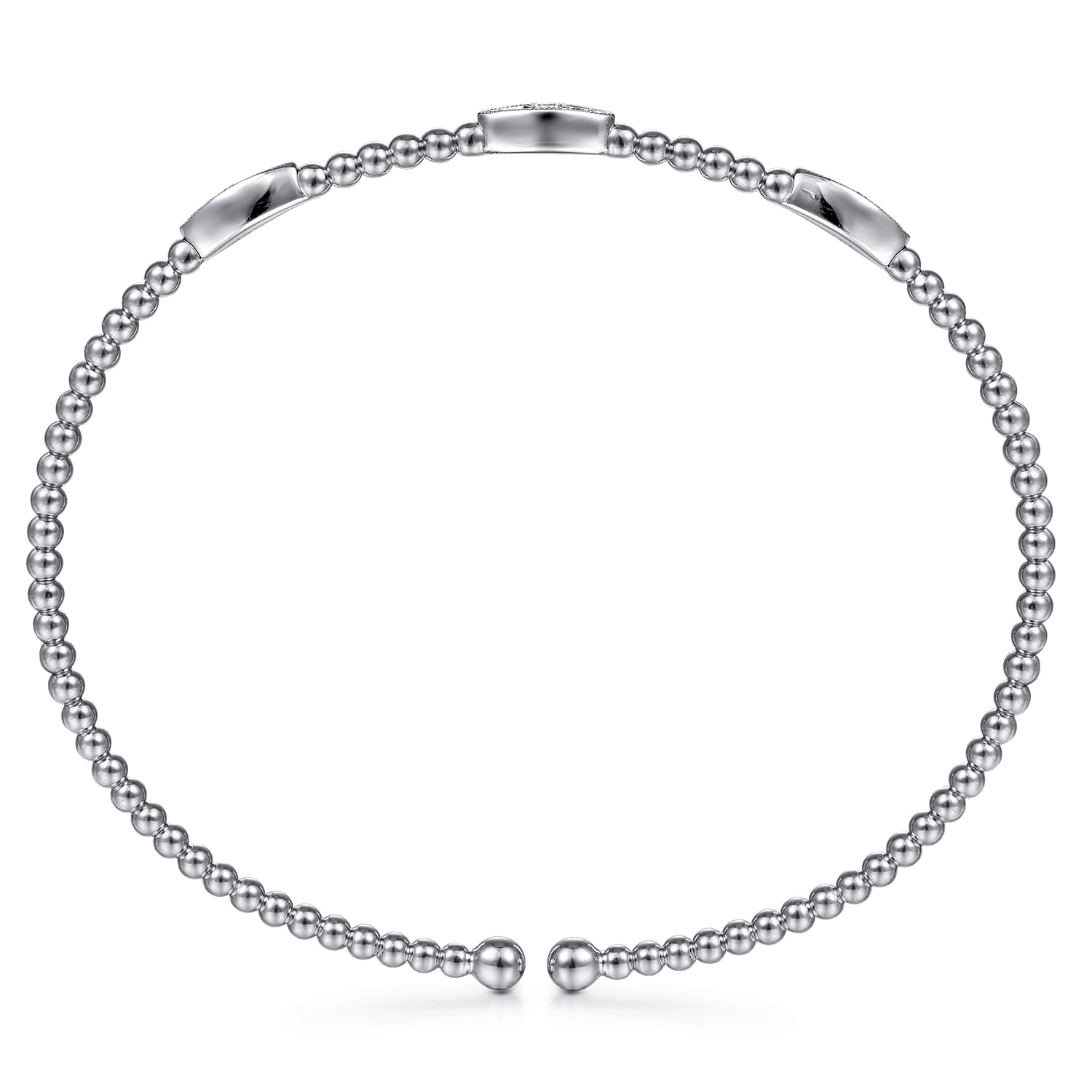 14K White Gold Diamond Bangle - 0.17 ct - Shot 3