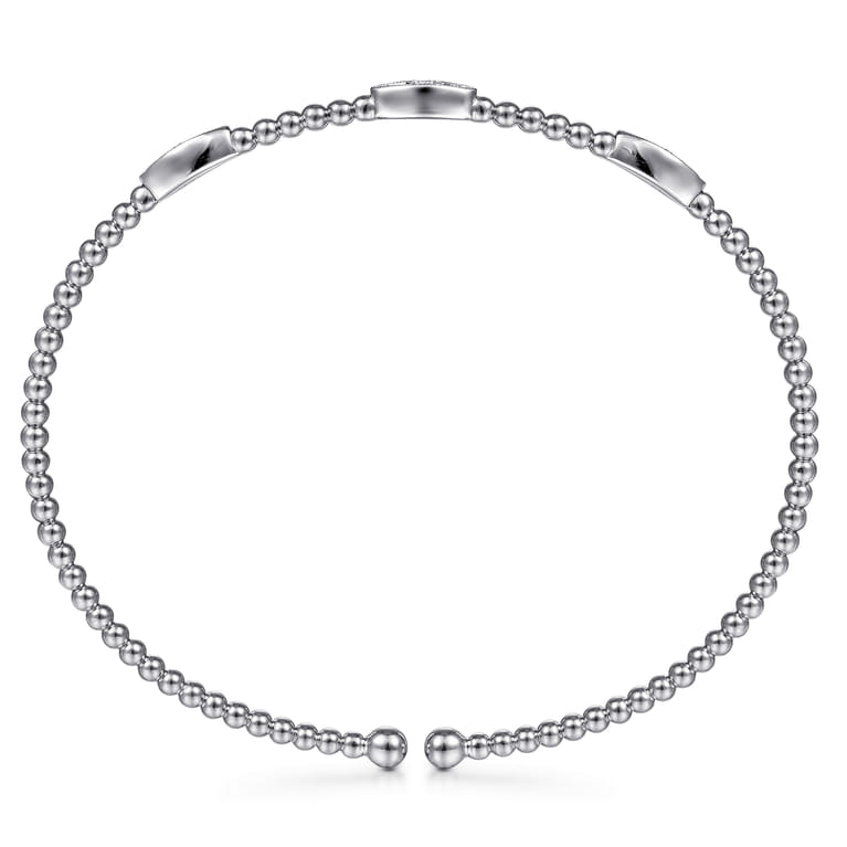 14K White Gold Diamond Bangle - 0.17 ct - Shot 3