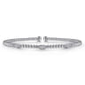 14K White Gold Diamond Bangle - 0.17 ct