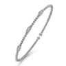 14K White Gold Diamond Bangle - 0.17 ct