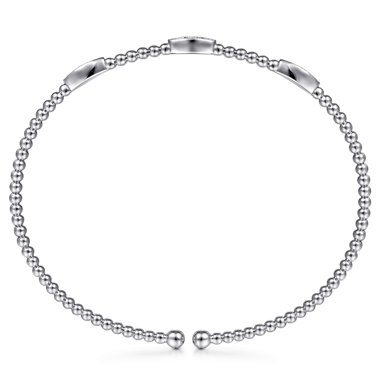 14K White Gold Diamond Bangle - 0.17 ct - Shot 3