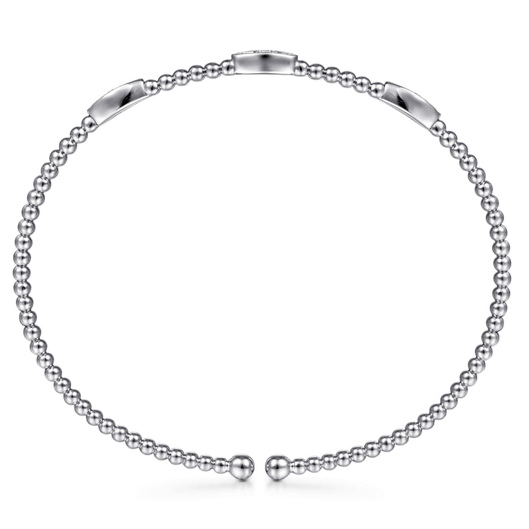 14K White Gold Diamond Bangle - 0.17 ct - Shot 3