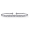 14K White Gold Diamond Bangle - 0.25 ct